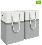 SONGMICS 2er-Set: W&auml;schek&ouml;rbe in Grau - (B)45 x (H)65 x (T)40 cm