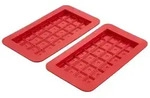Dr. Oetker 2er-Set: Silikon-Schokoladenformen "S&uuml;&szlig;e Tafeln" in Rot - 2 x 2...
