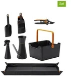 Fiskars 8tlg. Gartenwerkzeug-Set "Plant Care" in Schwarz