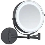 Wenko LED-Kosmetikspiegel "Power-Loc&reg; Lumi" in Schwarz - (B)25,5 x (H)32 cm