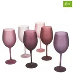 Villa d ́Este 6er-Set: Weingl&auml;ser "Provence" in Rosa - 550 ml