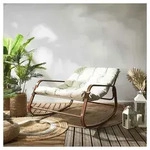 Garden Spirit Schaukelstuhl in Creme - (H)92 x (H)69 x (T)130 cm