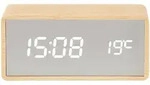 Present Time Wecker "Silver Mirror" in Hellbraun - (B)15 x (H)7 x (T)4,5 cm