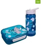 SCOOLI 2tlg. Set: Brotzeitdose & Trinkflasche "Lilo & Stitch" in Blau