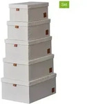 STORE IT 5er-Set: Ordnungsboxen in Creme