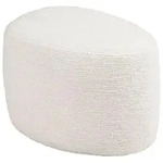 House Nordic Pouf "Hilo" in Wei&szlig; - (B)55 x (H)40 x (T)39 cm