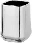 Sch&ouml;ner Wohnen Kollektion Zahnputzbecher ''Adine'' in Silber - (H)10,5 x &Oslash;...