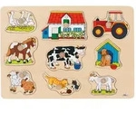 Goki 9tlg. Steckpuzzle "Bauernhof" - ab 12 Monaten