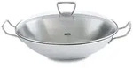 Fissler 2tlg. Set: Edelstahl-Wok "Kumming" - &Oslash; 36 cm