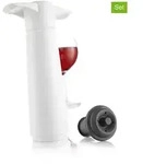 Vacu Vin 2tlg. Weinpumpen-Set "Wine Saver" in Wei&szlig;