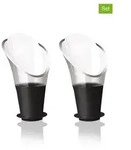 Vacu Vin 2er-Set: Weinausgie&szlig;er ''Crystal'' in Schwarz - (L)5,8 cm