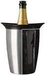 Vacu Vin Champagnerk&uuml;hler ''Elegant'' in Silber - (H)21,5 x &Oslash; 19 cm