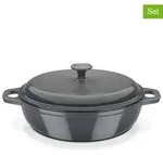 GSW 2tlg. Set: Schmortopf ''Grey Shadow'' in Grau - &Oslash; 30 cm