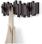 umbra Wandgarderobe "Sticks" in Braun - (B)49 x (H)18 x (T)3 cm