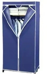 Wenko Textiler Kleiderschrank "Air" in Blau - (B)75 x (H)160 x (T)50 cm