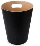 umbra Papierkorb "Woodrow" in Schwarz - 7,5 l