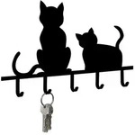 Wenko Schl&uuml;sselboard in Schwarz - (B)20 x (H)15 cm