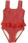 Playshoes Badeanzug "Punkte" in Rot - 98/104