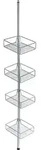 Wenko Edelstahl-Teleskopregal "Domaso" - (B)25 x (H)275 x (T)20 cm