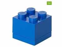 LEGO 3er-Set: Aufbewahrungsboxen "Mini 4" in Blau - (B)4,6 x (H)4,3 x (T)4,6 cm