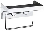 Wenko Toilettenpapierhalter in Silber - (B)16 x (H)12,5 x (T)11,5 cm