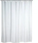 Wenko Duschvorhang "Uni" in Wei&szlig; - (B)180 x (H)200 cm