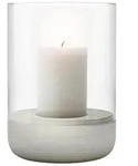 Blomus Windlicht ''Calma'' in Hellgrau - (H)22 x &Oslash; 15 cm