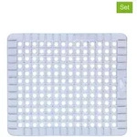 Wenko 2er-Set: Sp&uuml;lbeckeneinlagen "Opal" in Transparent - (L)31 x (B)26,5 cm