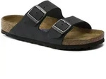 Birkenstock Leder-Pantoletten "Arizona" in Schwarz - Weite N - 40