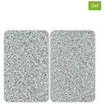 Wenko 2er-Set: Herdabdeckplatten "Granit Grau" - (L)30 x (B)52 cm