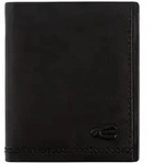 Camel Active Leder-Geldb&ouml;rse "Osaka" in Schwarz - (B)9,5 x (H)11 x (T)2 cm