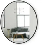 umbra Wandspiegel "Hub" in Schwarz - &Oslash; 91 cm