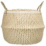 Bloomingville Aufbewahrungskorb "Floria" in Beige - (H)34 x &Oslash; 42 cm