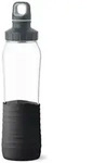 Emsa Trinkflasche "Drink2Go - Glas" in Schwarz - 700 ml