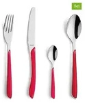 Paul Wirths 24tlg. Poliertes Besteck-Set "Prisma" in Rot