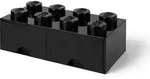 LEGO Schubladenbox "Brick 8" in Schwarz - (B)50 x (H)18 x (T)25 cm
