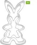 Dr. Oetker 3er-Set: Ausstecher "Goldiges Ostern - Hasenfamilie" in Silber - 2x 3