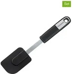 Fackelmann 2er-Set: Teigschaber in Schwarz - (L)26 cm