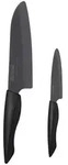 Kyocera 2tlg. K&uuml;chenmesser-Set ''Shin'' in Schwarz