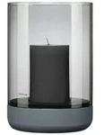 Blomus Windlicht ''Calma'' in Grau - (H)22 x &Oslash; 15 cm