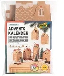 folia PAPER 49tlg. Adventskalenderbastelset in Hellbraun