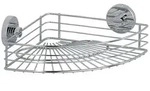 Wenko Duschregal "Vacuum-Loc Bari" in Silber - (B)31,5 x (H)9 x (T)22 cm
