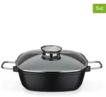 GSW 2tlg. Set: Br&auml;ter ''Gourmet'' in Schwarz - (L)28 x (B)28 cm
