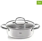 Fissler 2tlg. Set: Edelstahl-Bratentopf "Copenhagen" - &Oslash; 16 cm