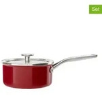 KitchenAid 2tlg. Set: Stielkasserolle in Rot - 1,3 l