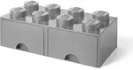 LEGO Schubladenbox "Brick 8" in Grau - (B)50 x (H)18 x (T)25 cm