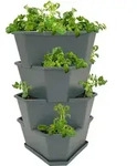 Gusta Garden Kartoffelturm "Paul Potato" in Grau - (B)44 x (H)65 x (T)44 cm