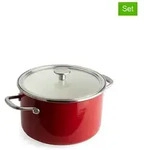 KitchenAid 2tlg. Set: Topf "Core Enamel" in Rot - &Oslash; 24 cm