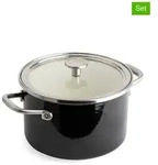 KitchenAid 2tlg. Set: Topf "Core Enamel" in Schwarz - &Oslash; 20 cm