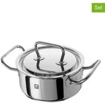 Zwilling 2tlg. Set: Edelstahl-Kochtopf ''Twin'' - 1,5 l
